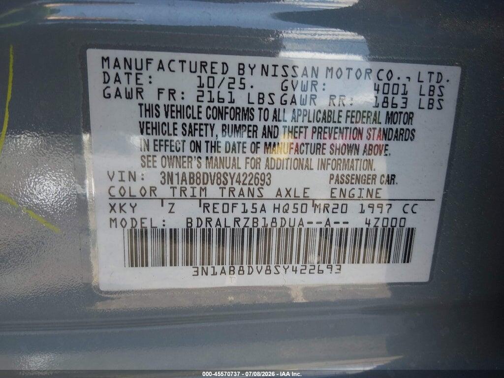 3N1AB8DV8SY422693 2025 NISSAN SENTRA photo no. 9