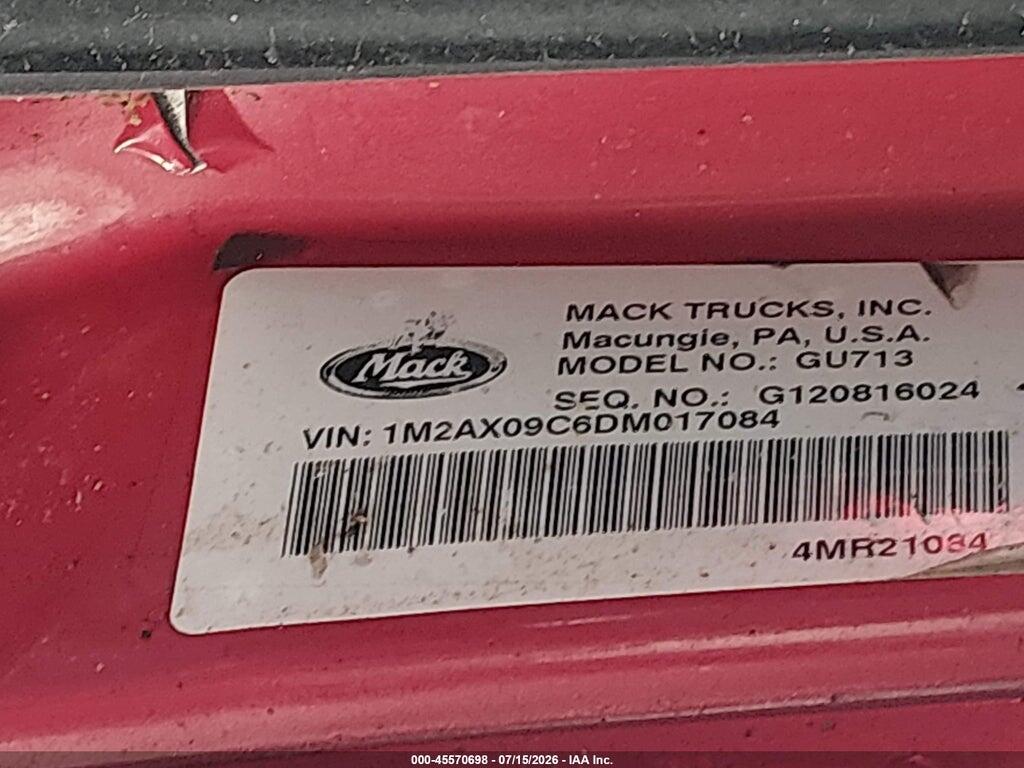 1M2AX09C6DM017084 2013 MACK 700 photo no. 9