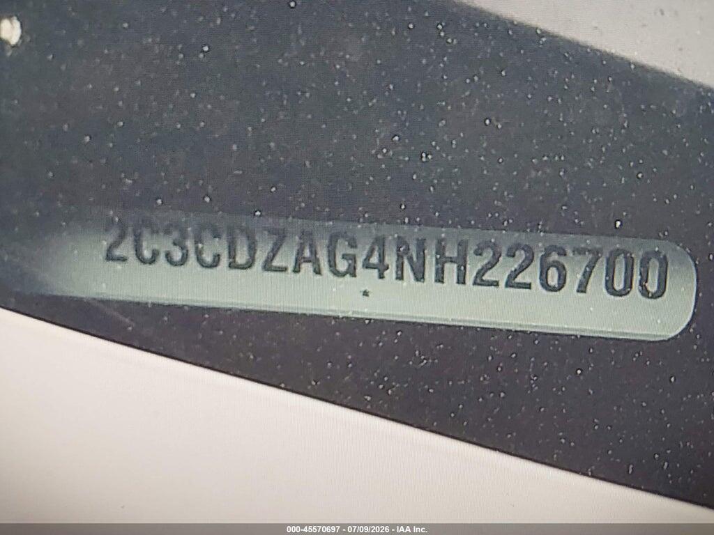 2C3CDZAG4NH226700 2022 DODGE CHALLENGER photo no. 9
