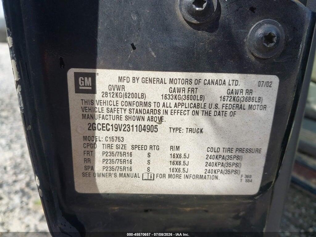 2GCEC19V231104905 2003 CHEVROLET SILVERADO 1500 photo no. 9