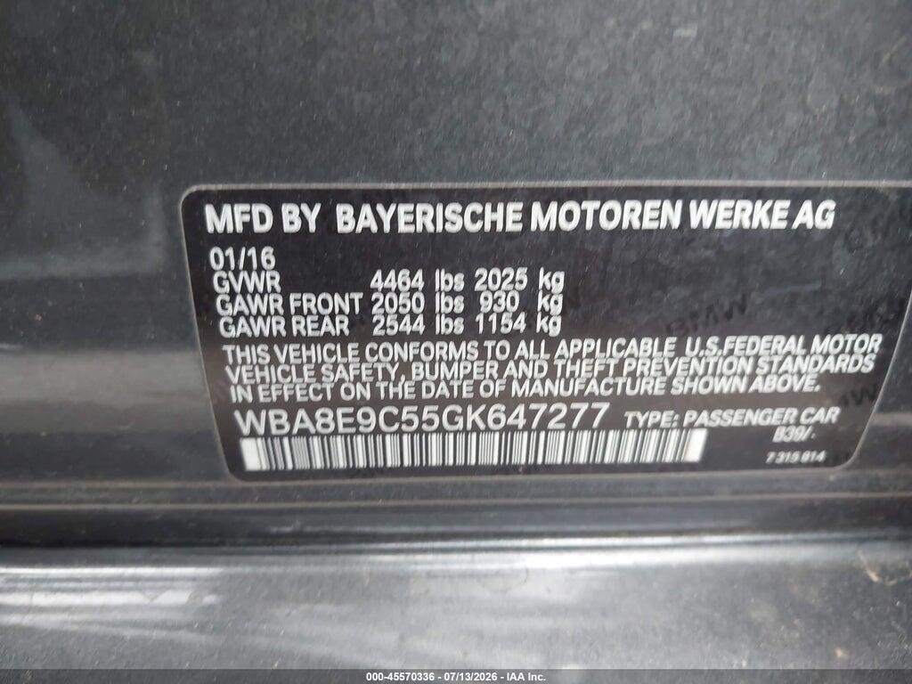 WBA8E9C55GK647277 2016 BMW 328I photo no. 9