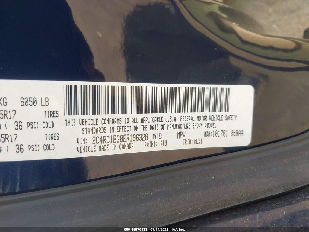 2C4RC1BG8ER196328 2014 CHRYSLER TOWN & COUNTRY photo no. 9