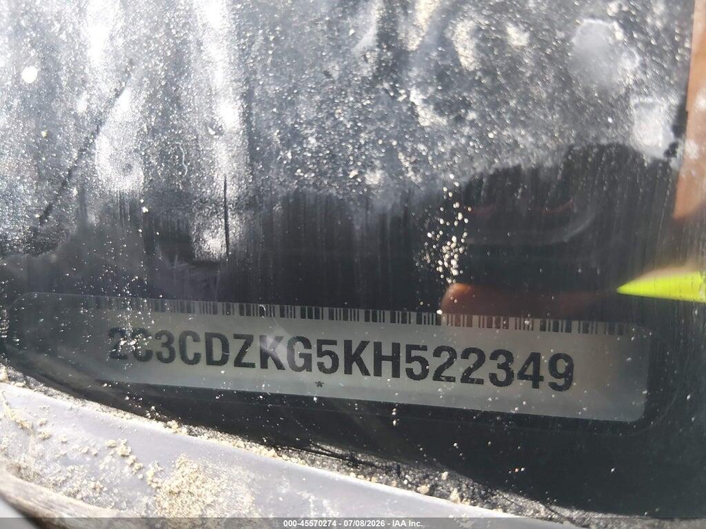 2C3CDZKG5KH522349 2019 DODGE CHALLENGER photo no. 9