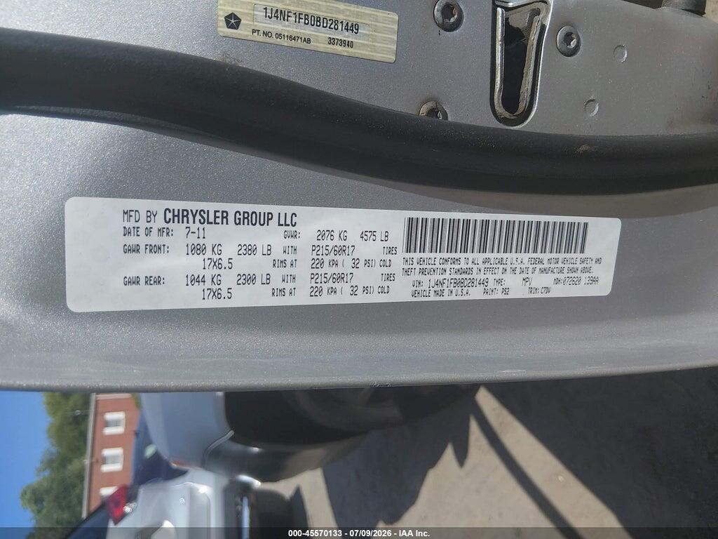 1J4NF1FB0BD281449 2011 JEEP COMPASS photo no. 9