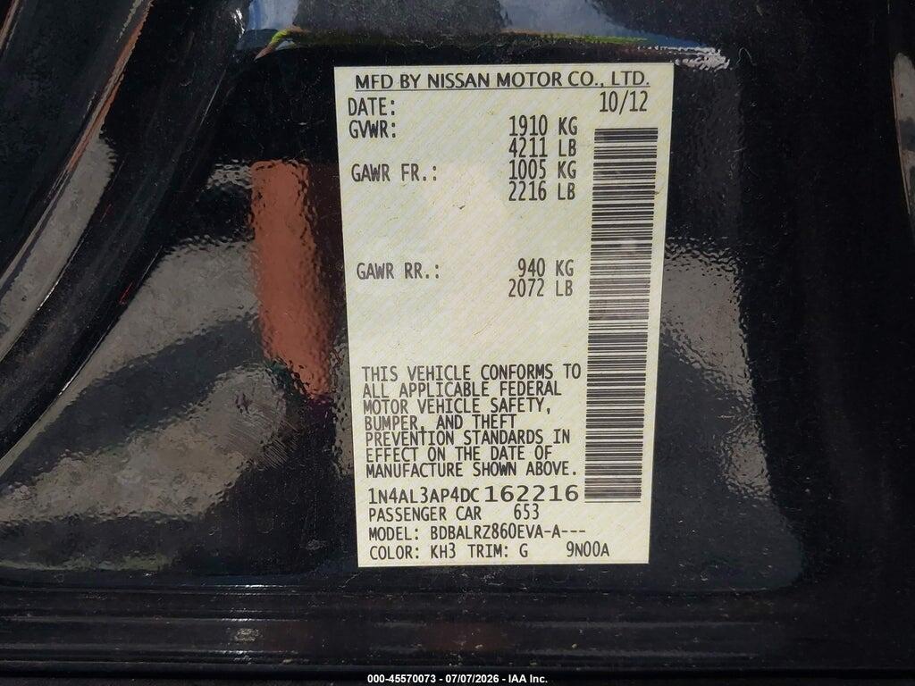 1N4AL3AP4DC162216 2013 NISSAN ALTIMA photo no. 9