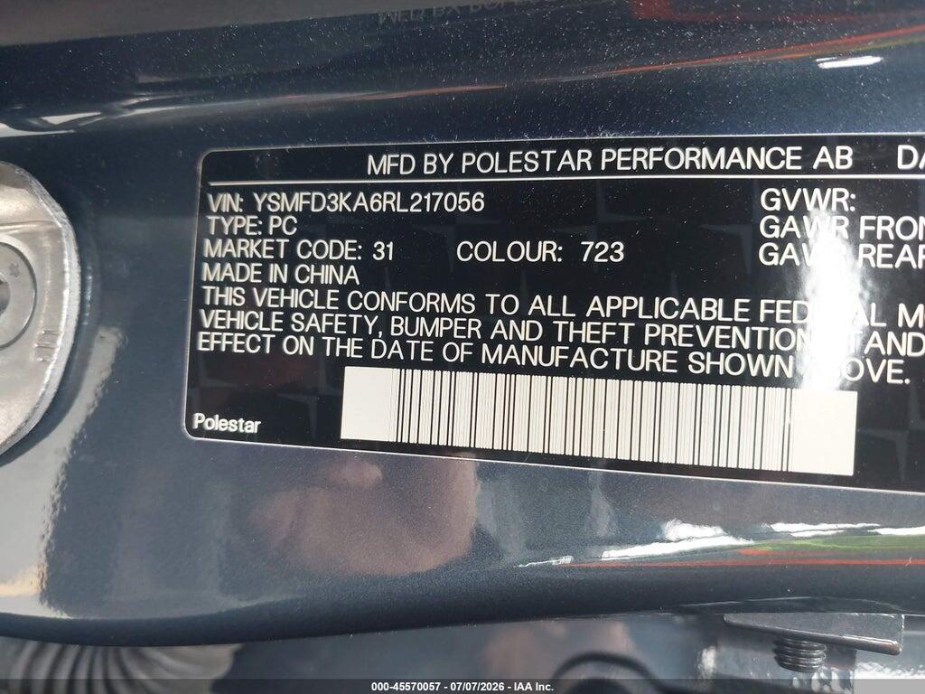 YSMFD3KA6RL217056 2024 POLESTAR 2 photo no. 9