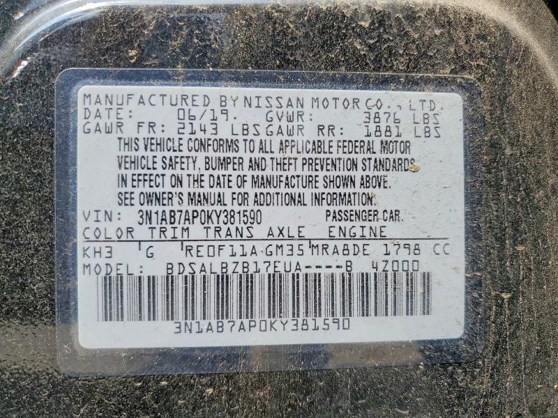 3N1AB7AP0KY381590 2019 NISSAN SENTRA photo no. 12