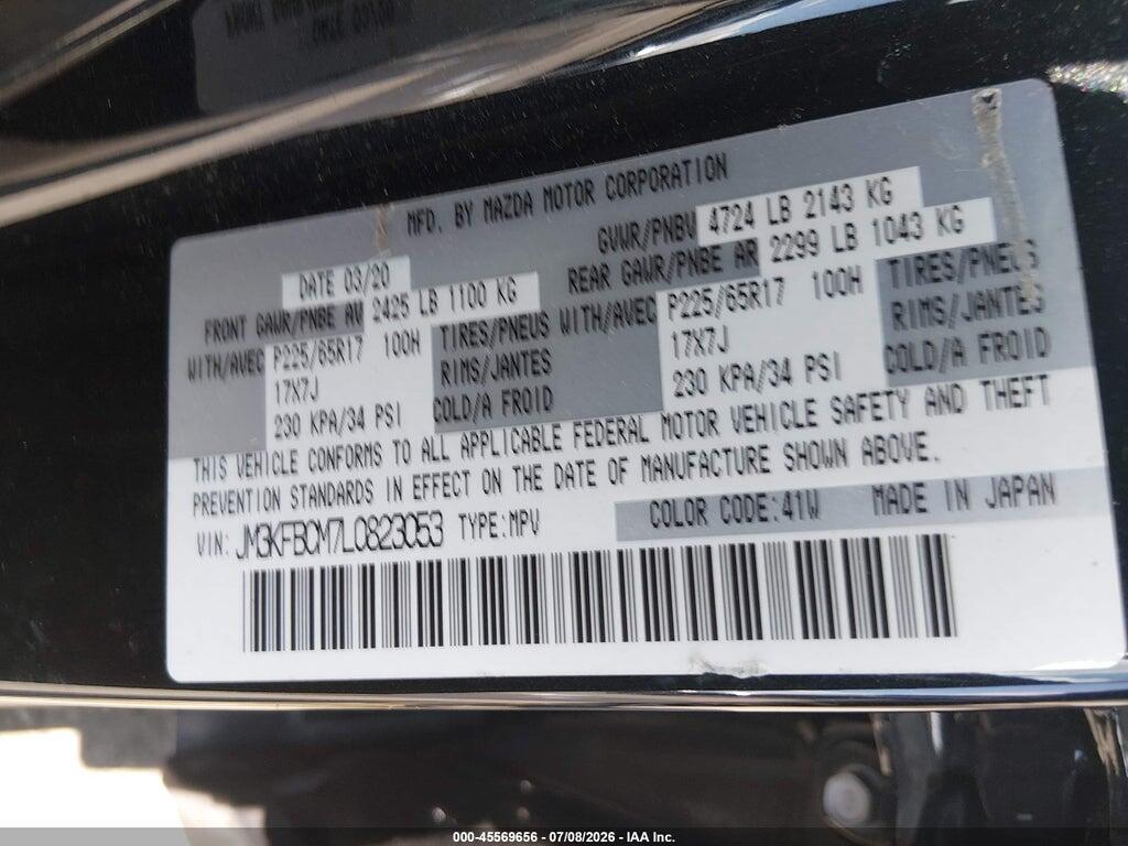 JM3KFBCM7L0823053 2020 MAZDA CX-5 photo no. 9