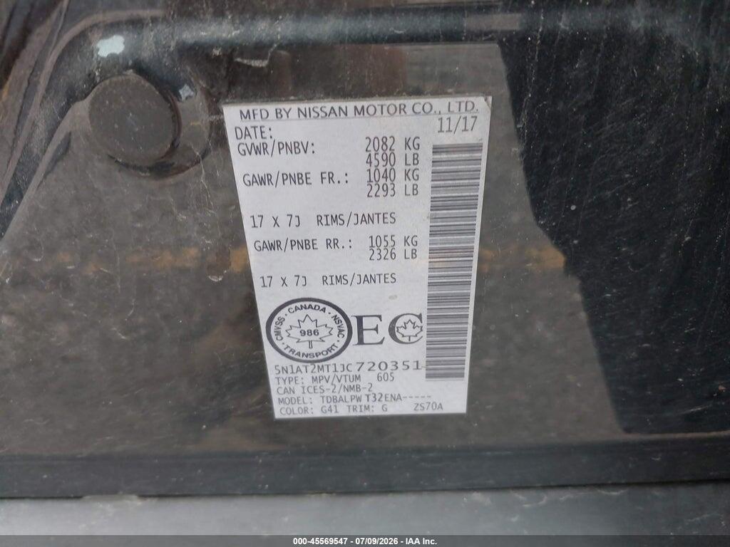 5N1AT2MT1JC720351 2018 NISSAN ROGUE photo no. 9