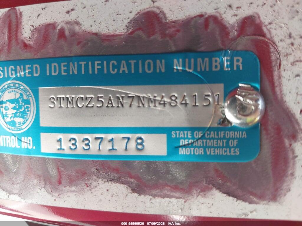 3TMCZ5AN7NM484151 2022 TOYOTA TACOMA photo no. 9