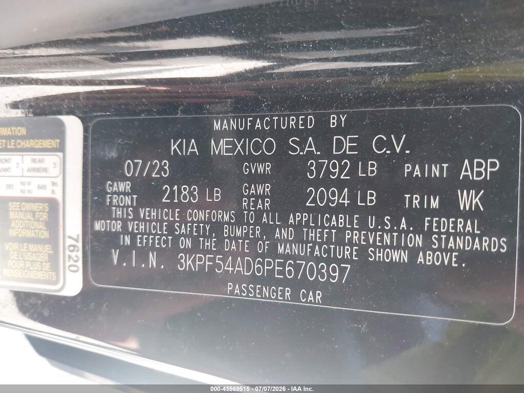 3KPF54AD6PE670397 2023 KIA FORTE photo no. 9