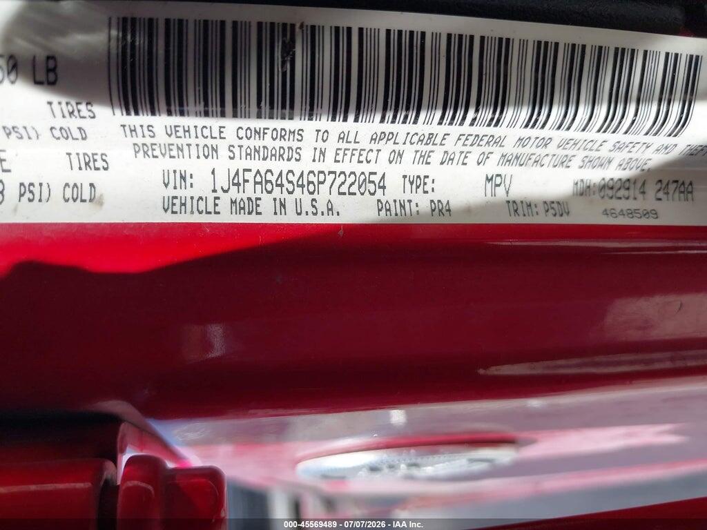 1J4FA64S46P722054 2006 JEEP WRANGLER photo no. 9
