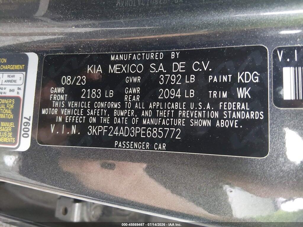 3KPF24AD3PE685772 2023 KIA FORTE photo no. 9