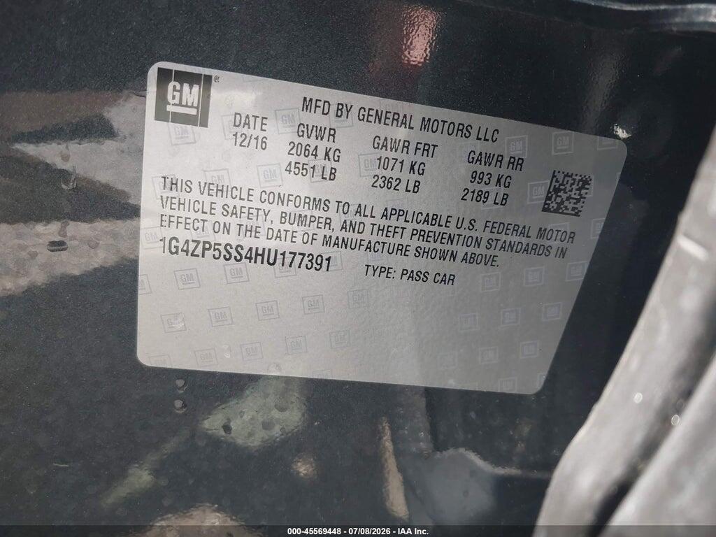 1G4ZP5SS4HU177391 2017 BUICK LACROSSE photo no. 9