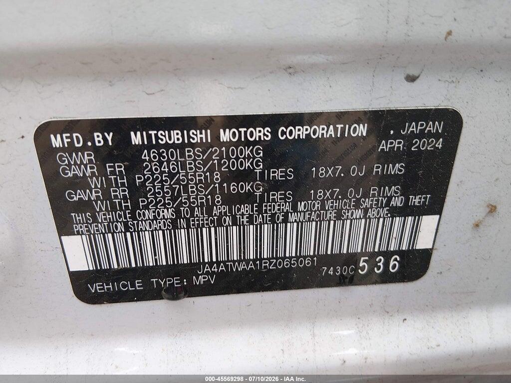 JA4ATWAA1RZ065061 2024 MITSUBISHI ECLIPSE CROSS photo no. 9