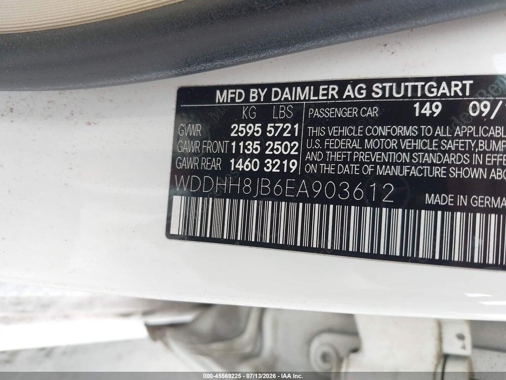 WDDHH8JB6EA903612 2014 MERCEDES-BENZ E 350 photo no. 9