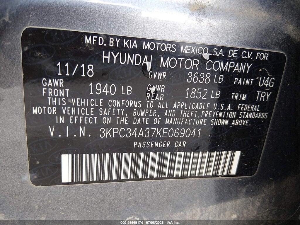 3KPC34A37KE069041 2019 HYUNDAI ACCENT photo no. 9