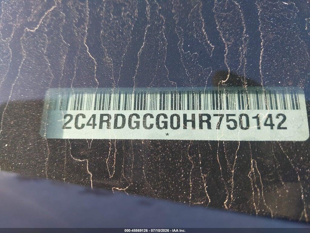 2C4RDGCG0HR750142 2017 DODGE GRAND CARAVAN photo no. 9