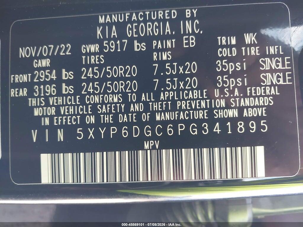 5XYP6DGC6PG341895 2023 KIA TELLURIDE photo no. 9