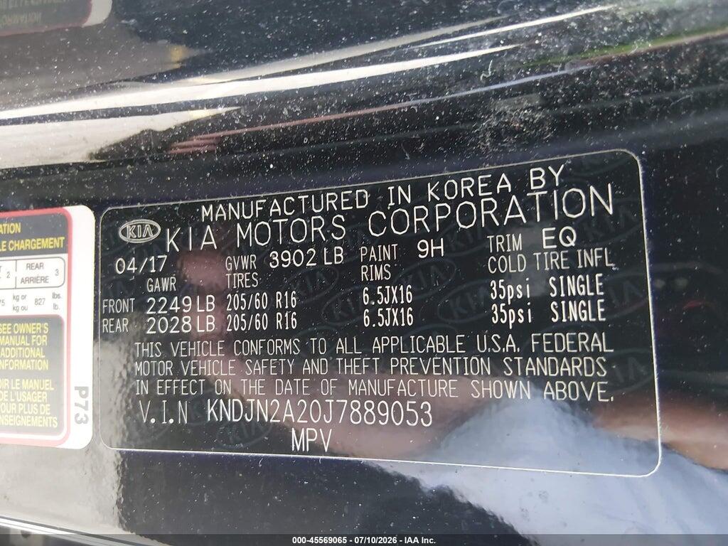 KNDJN2A20J7889053 2018 KIA SOUL photo no. 9