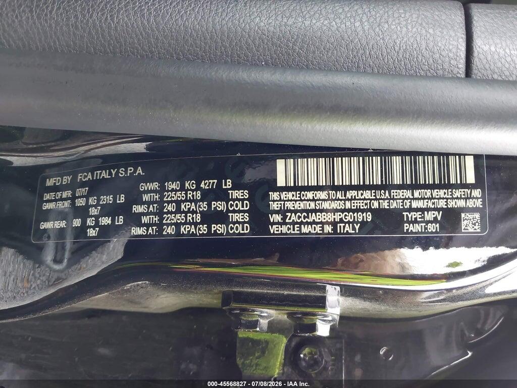 ZACCJABB8HPG01919 2017 JEEP RENEGADE photo no. 9
