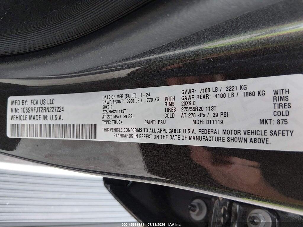 1C6SRFJT2RN227224 2024 RAM 1500 photo no. 9