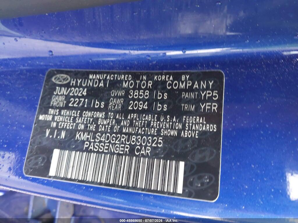 KMHLS4DG2RU830325 2024 HYUNDAI ELANTRA photo no. 9