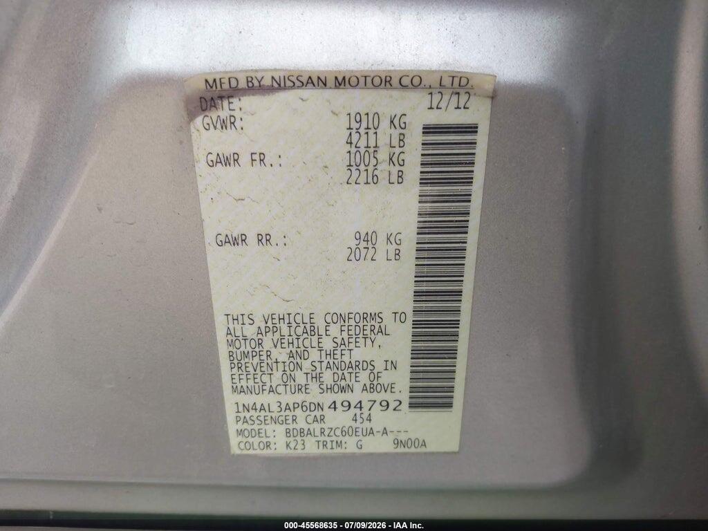 1N4AL3AP6DN494792 2013 NISSAN ALTIMA photo no. 9