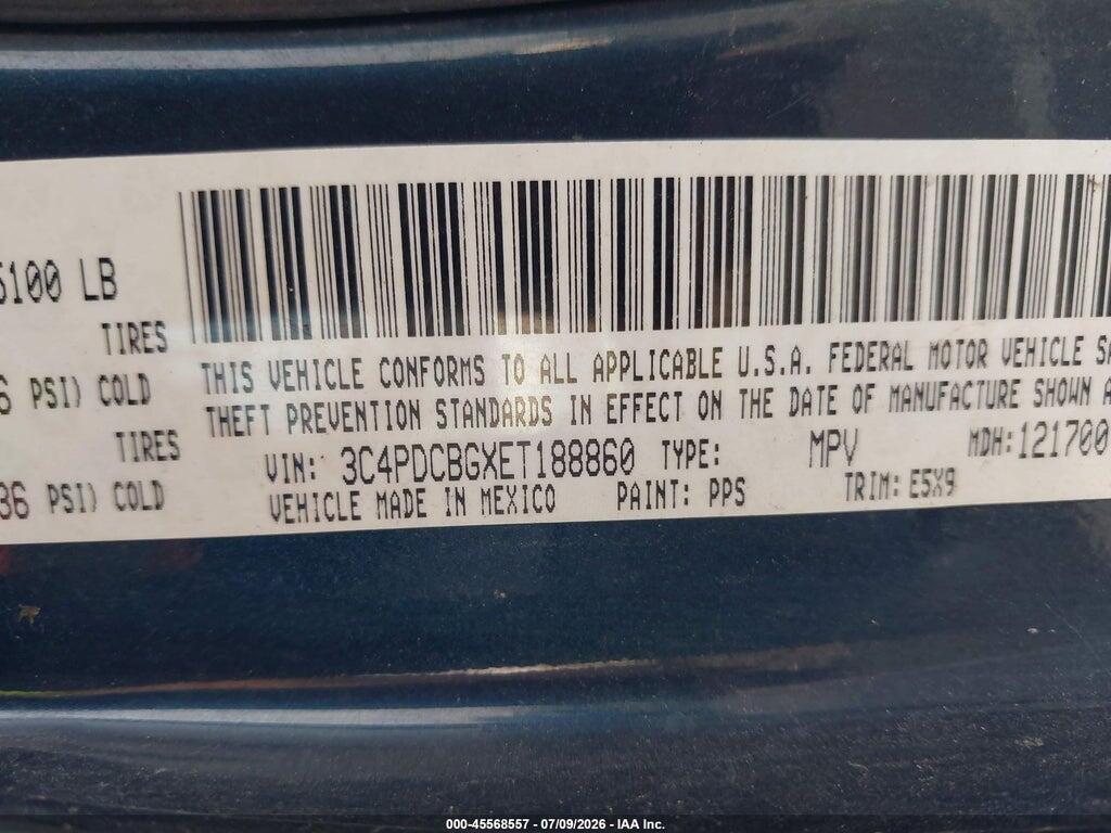 3C4PDCBGXET188860 2014 DODGE JOURNEY photo no. 9