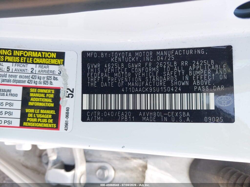 4T1DAACK9SU150424 2025 TOYOTA CAMRY photo no. 9