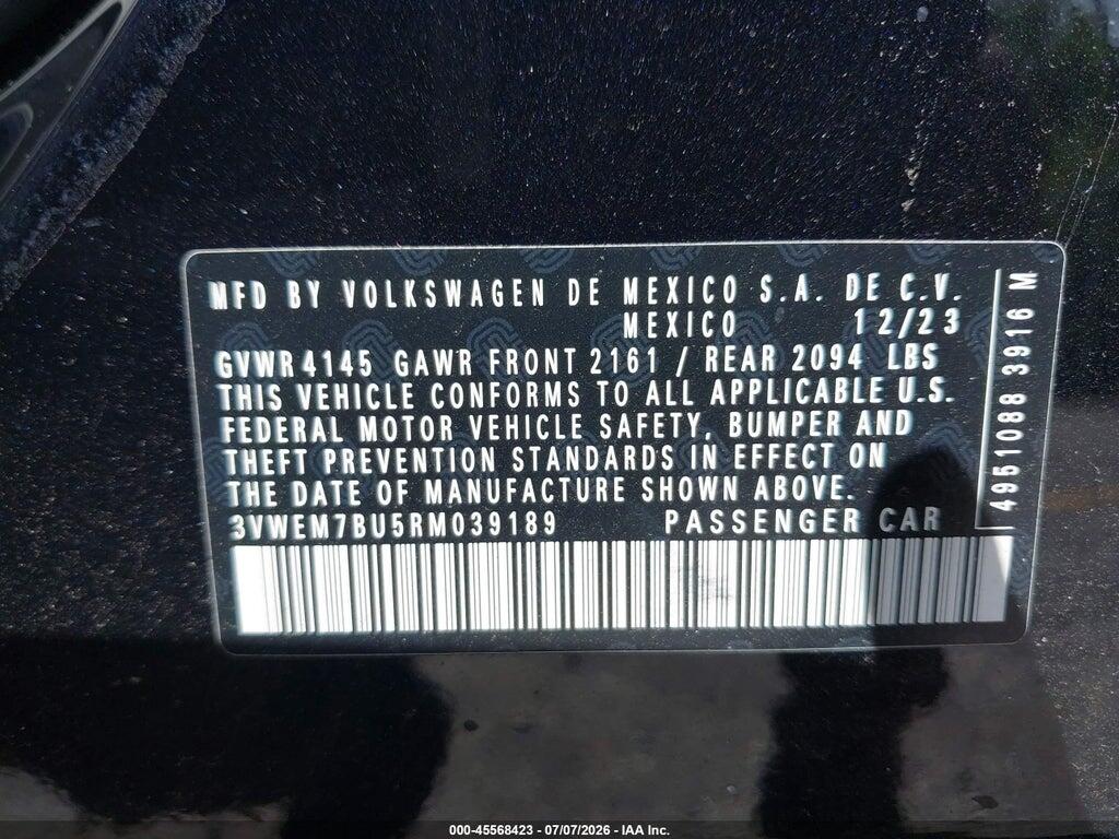 3VWEM7BU5RM039189 2024 VOLKSWAGEN JETTA photo no. 9