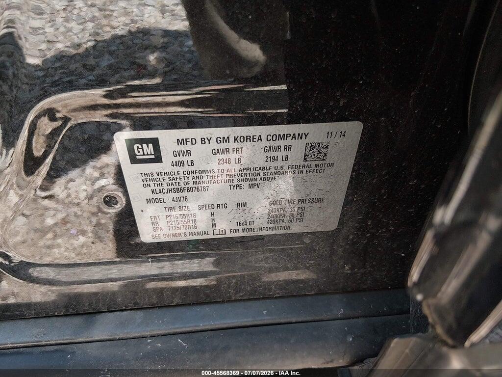 KL4CJHSB6FB076787 2015 BUICK ENCORE photo no. 9