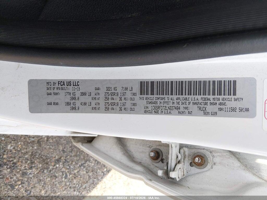 1C6SRFDT2LN227484 2020 RAM 1500 photo no. 9