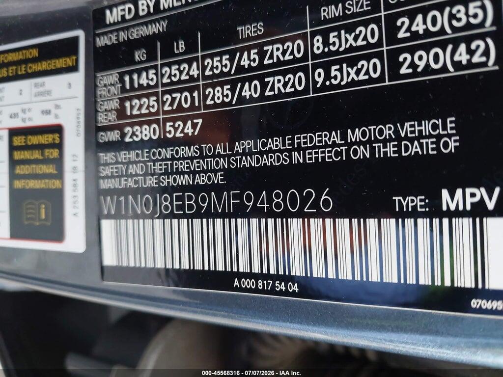 W1N0J8EB9MF948026 2021 MERCEDES-BENZ GLC 300 COUPE photo no. 9