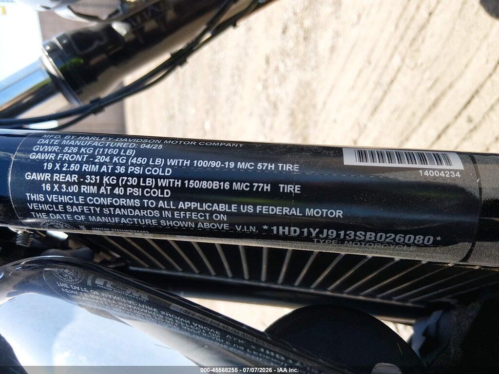 1HD1YJ913SB026080 2025 HARLEY-DAVIDSON FXBB photo no. 10