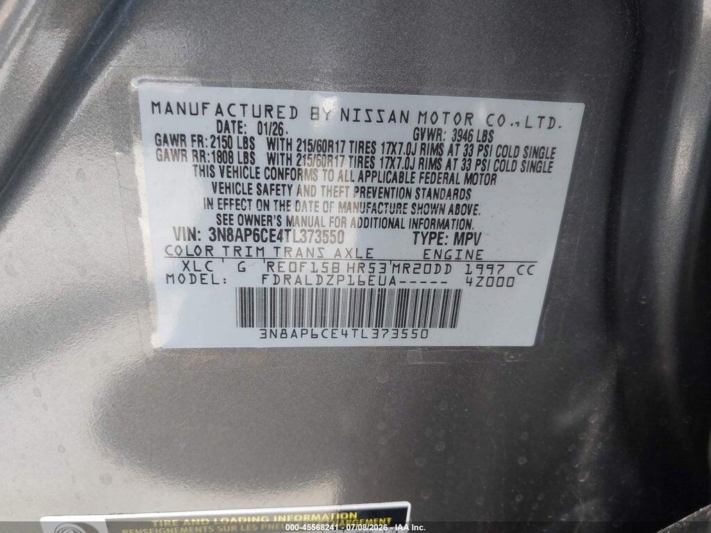 3N8AP6CE4TL373550 2026 NISSAN KICKS photo no. 9