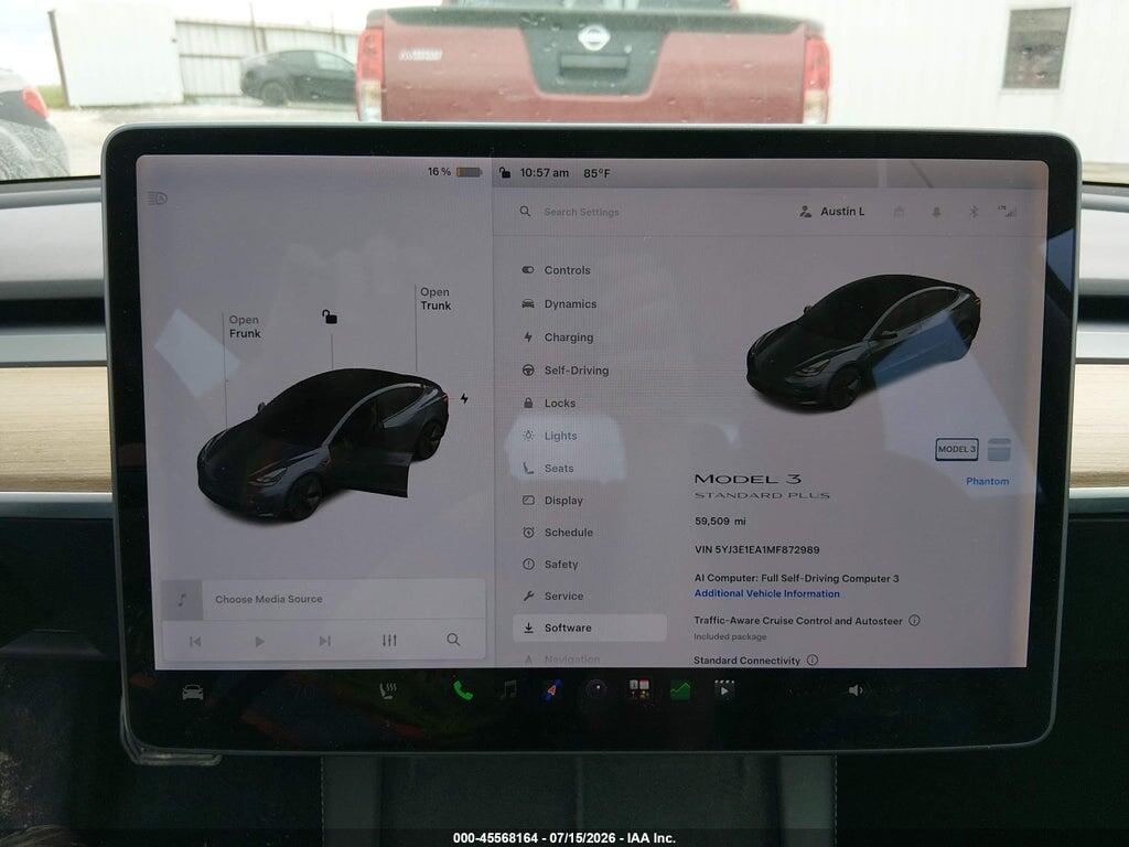 5YJ3E1EA1MF872989 2021 TESLA MODEL 3 photo no. 7