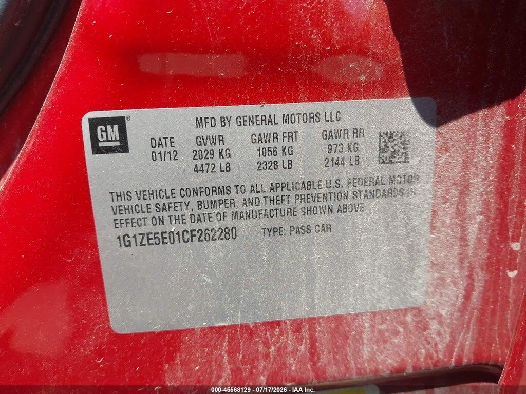 1G1ZE5E01CF262280 2012 CHEVROLET MALIBU photo no. 9
