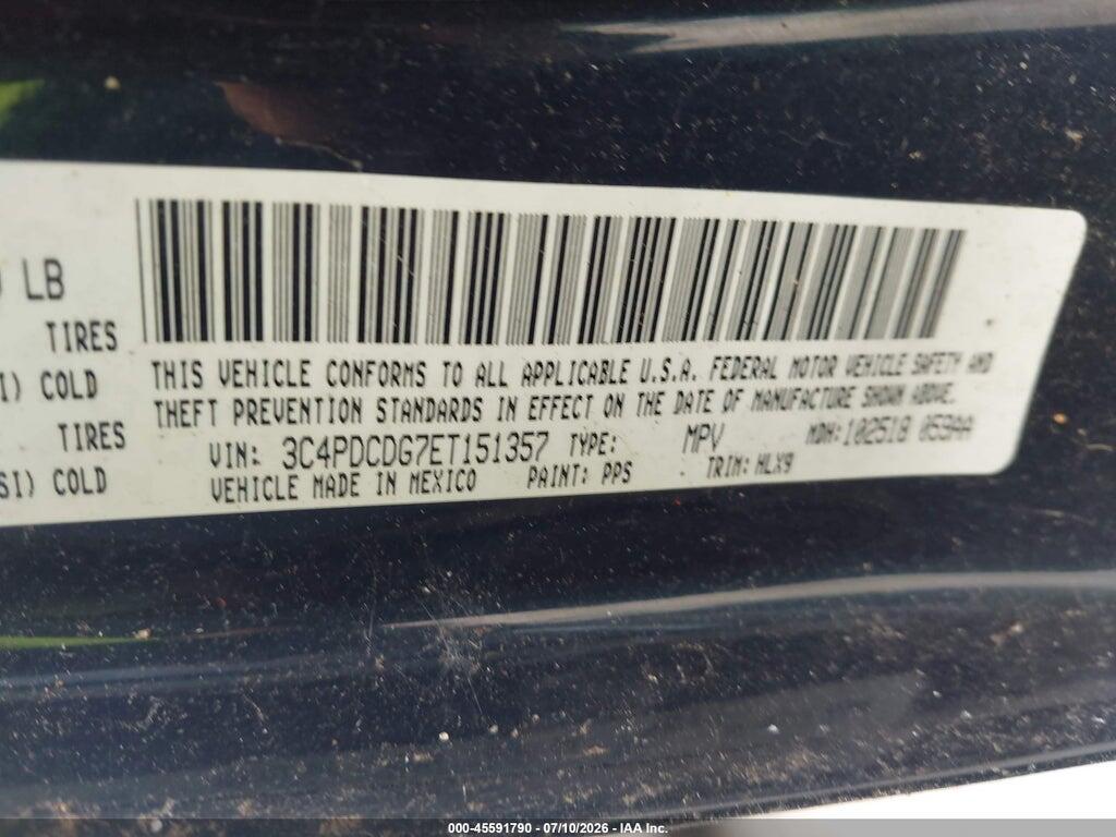 3C4PDCDG7ET151357 2014 DODGE JOURNEY photo no. 9