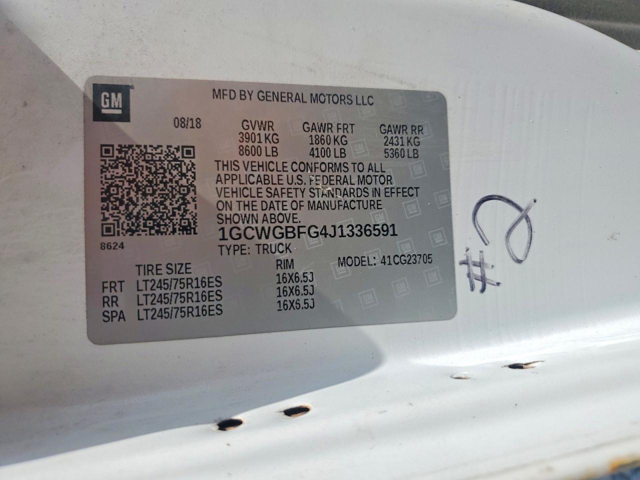 2018 CHEVROLET EXPRESS G2500 — Фото 13 из 13