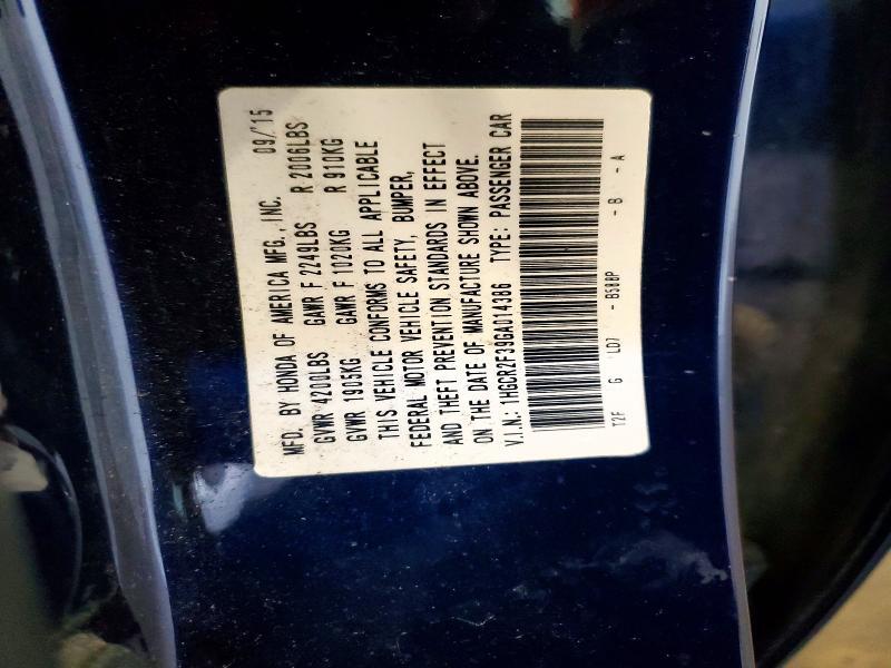 1HGCR2F39GA014386 2016 HONDA ACCORD photo no. 12