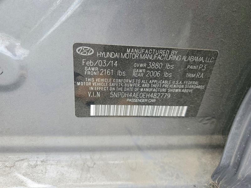5NPDH4AE0EH482779 2014 HYUNDAI ELANTRA photo no. 12