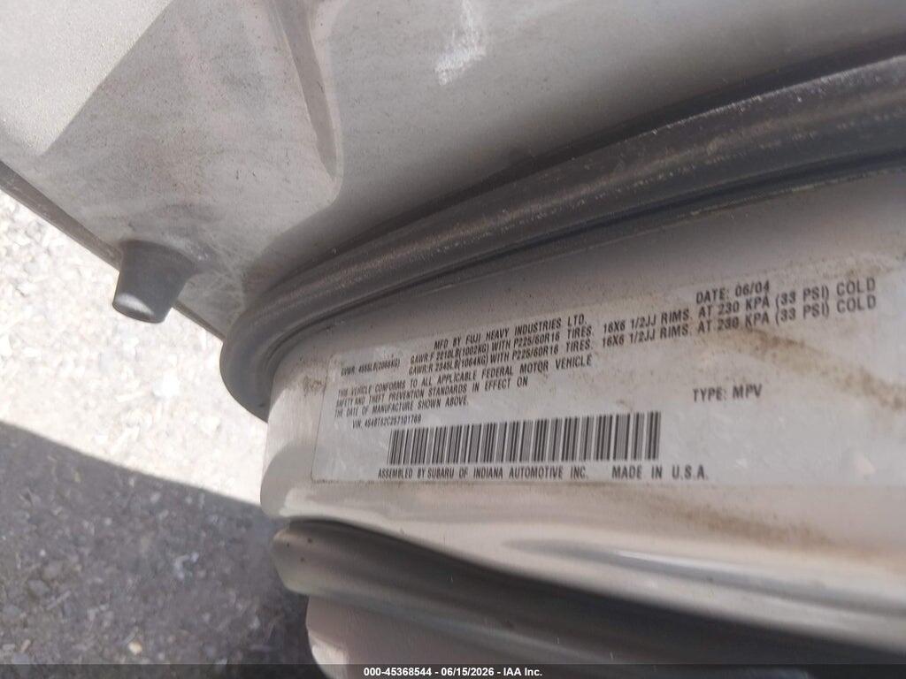 4S4BT62C257101769 2005 SUBARU BAJA photo no. 9