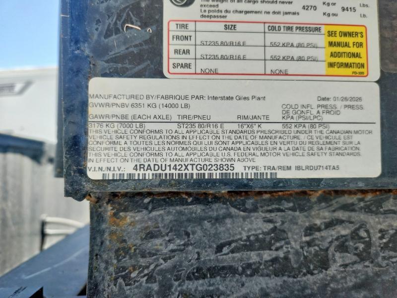 2026 INTERSTATE IBLRDU714TA5 DUMP TRAILER — Фото 8 из 8