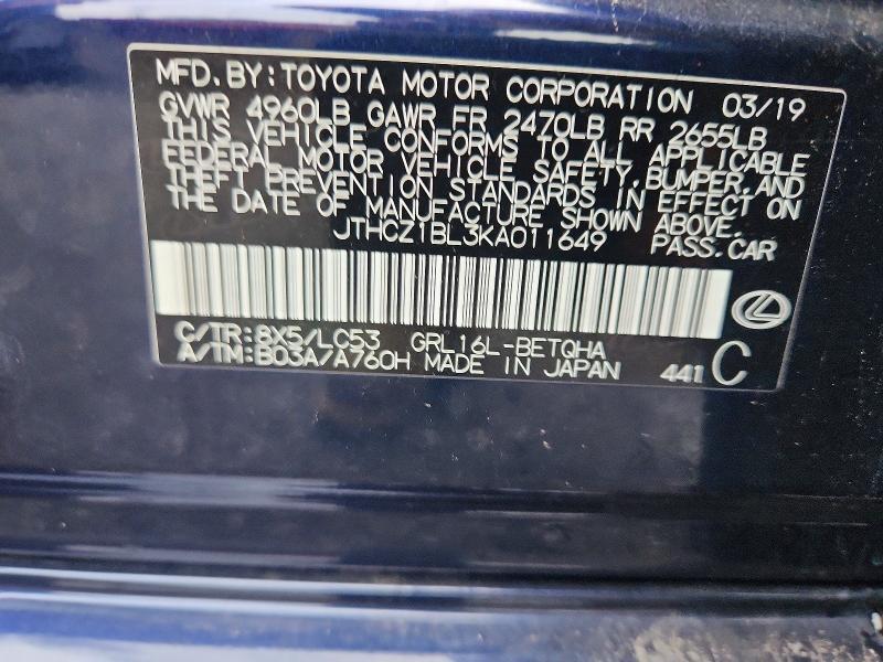 2019 LEXUS GS 350 BASE — Фото 12 из 12