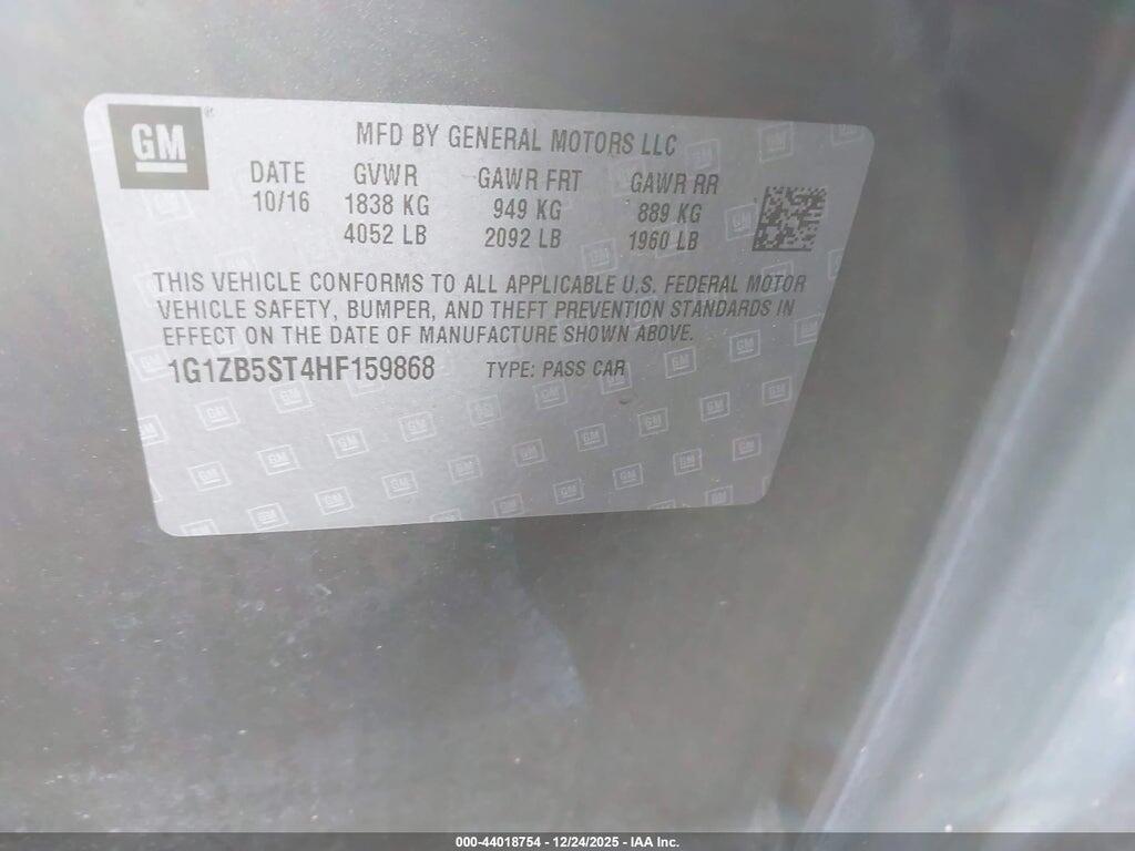 1G1ZB5ST4HF159868 2017 CHEVROLET MALIBU photo no. 9
