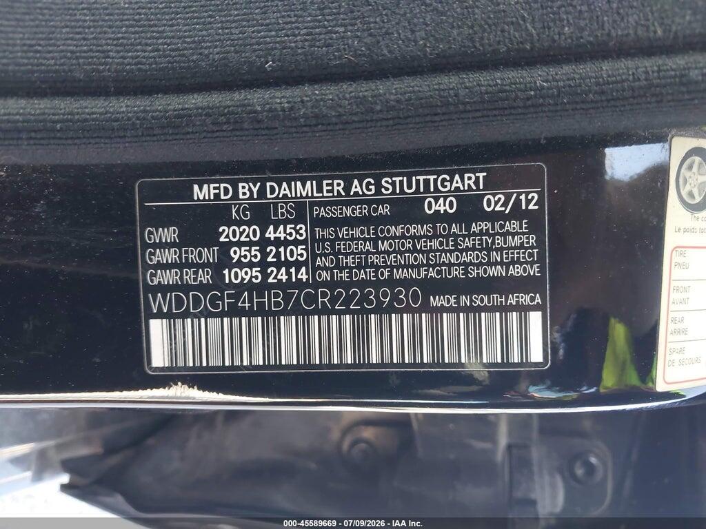 WDDGF4HB7CR223930 2012 MERCEDES-BENZ C 250 photo no. 9