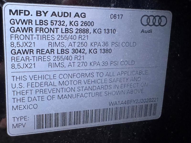 2018 AUDI SQ5 PREMIUM PLUS — Фото 10 из 10