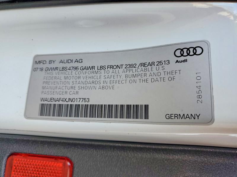 2018 AUDI A4 PREMIUM PLUS — Фото 13 из 13