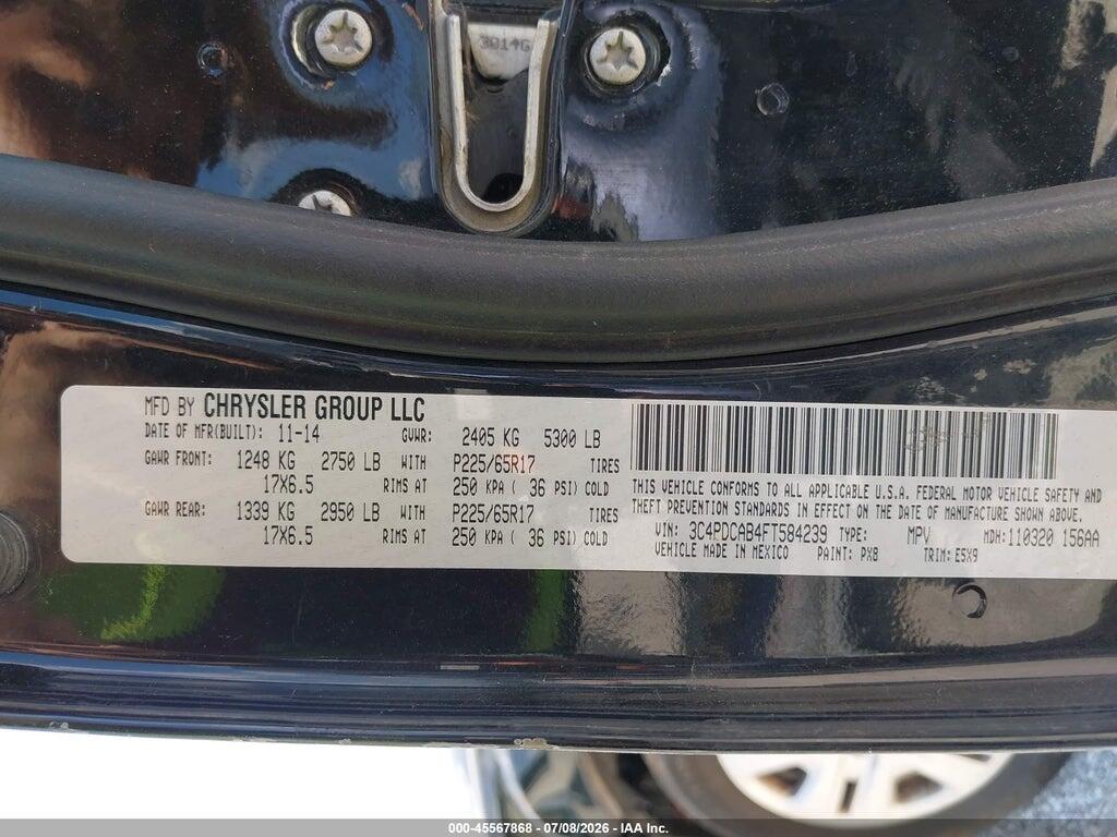 3C4PDCAB4FT584239 2015 DODGE JOURNEY photo no. 9